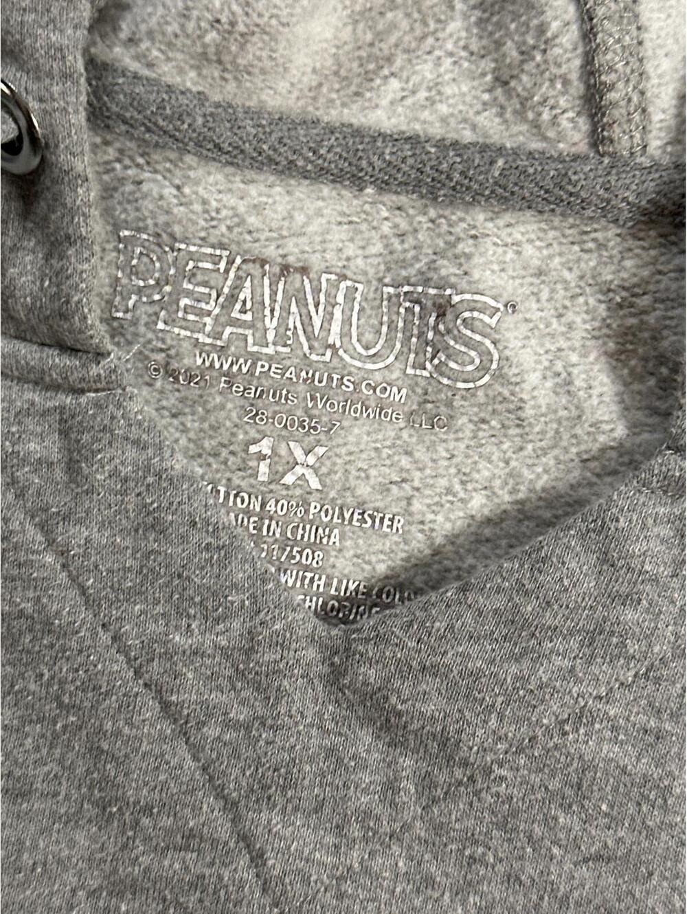 Peanuts Women's Grey XL Hoodie - Picture 3 of 5